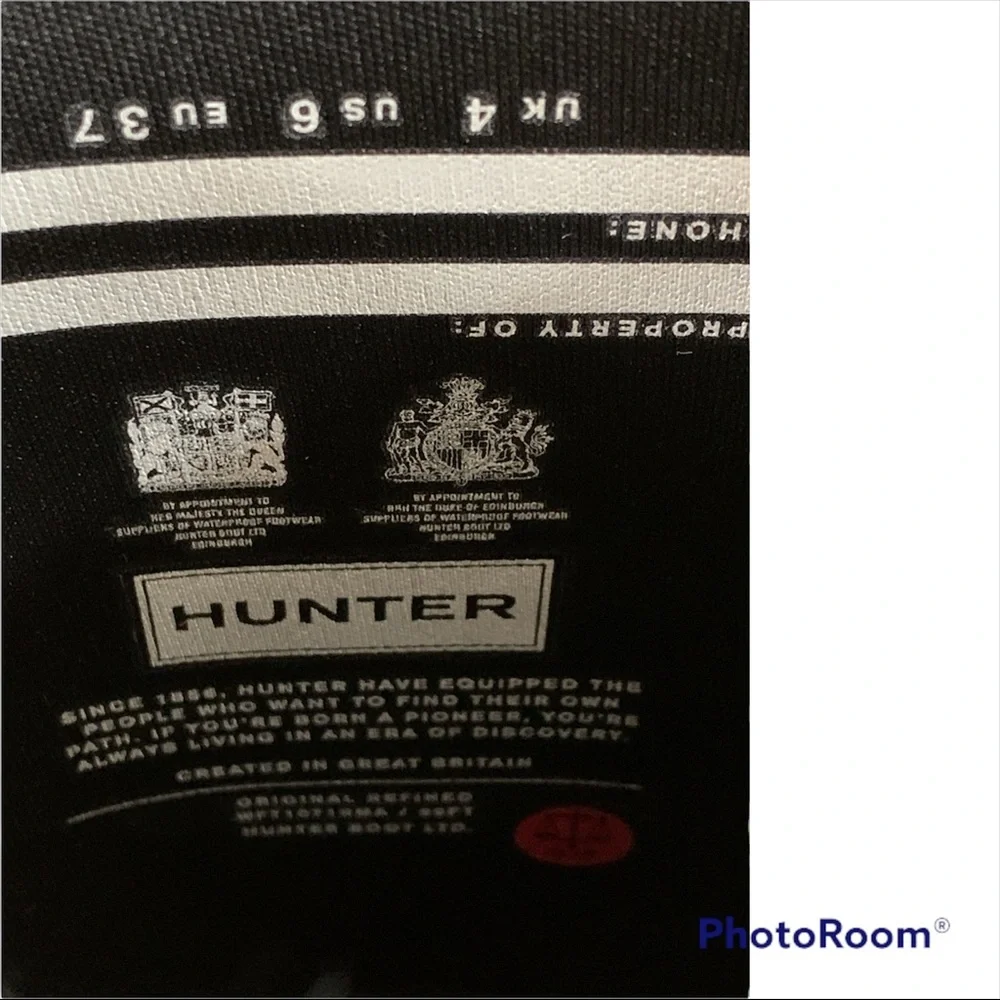 Hunter Women's Black Tall Rain Boots - Picture 7 of 8